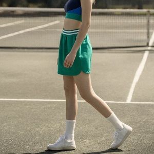 Summersalt The Softest French Terry Pull-On Skirt Green Small